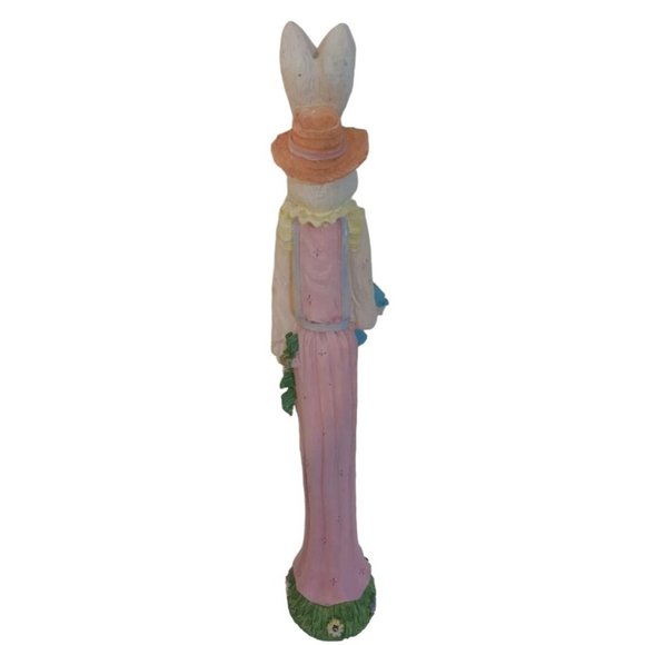 World Bazaars Inc Female Bunny Rabbit 12 In Ceramic Figurine With Baby In Hand - Picture 11 of 12